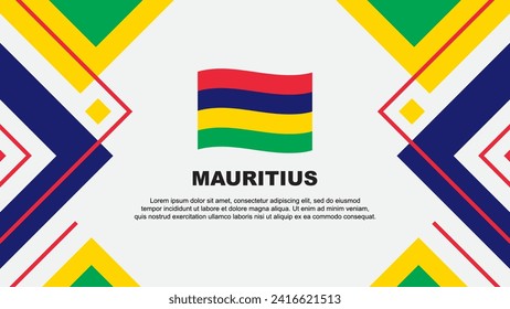 Mauritius Flag Abstract Background Design Template. Mauritius Independence Day Banner Wallpaper Vector Illustration. Mauritius Illustration