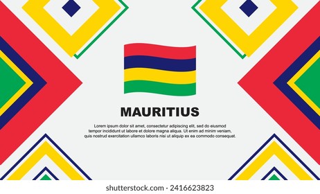 Mauritius Flag Abstract Background Design Template. Mauritius Independence Day Banner Wallpaper Vector Illustration. Mauritius Independence Day