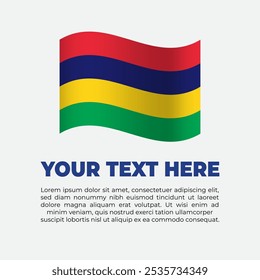 Mauritius Flag Banner Background Template