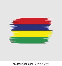 Mauritius Flag Brush. National Flag