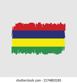 Mauritius Flag Brush. Nationalflagge