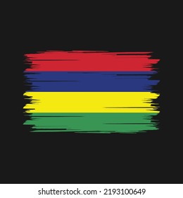 Pincel de bandera de Mauricio. Bandera nacional
