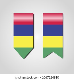 Mauritius flag design with a creative design vector