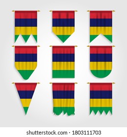 Mauritius flag in different shapes, Flag of Mauritius in various shapes