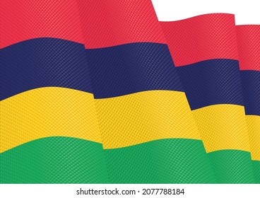 mauritius flag fluttering gradient texture