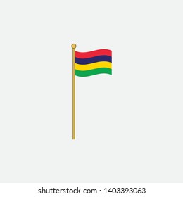 Mauritius flag graphic element Illustration template