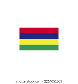 Diseño de estilo plano de icono Mauricio. Ilustración vectorial de la bandera de Mauricio. aislado de fondo blanco.