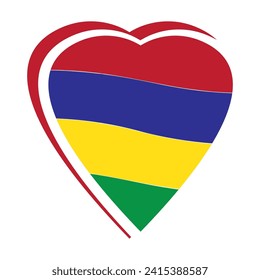 Mauritius flag icon vector illustration design