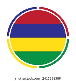 Mauritius flag icon vector illustration design
