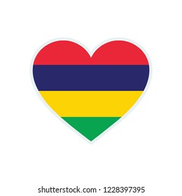 Mauritius flag. Mauritius love flag.