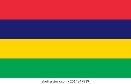 Mauritius flag national material design