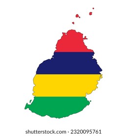 Mauritius flag simple illustration for independence day or election