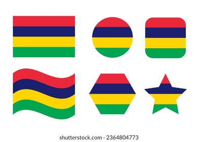Mauritius-Fahne: einfache Illustration für den Unabhängigkeitstag oder die Wahl