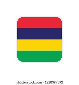 Mauritius flag. Mauritius square flag.