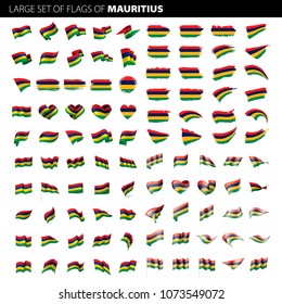 Mauritius flag, vector illustration