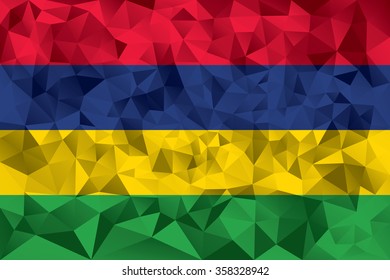 Mauritius flag vector illustration.