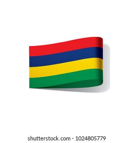 Mauritius flag, vector illustration on a white background