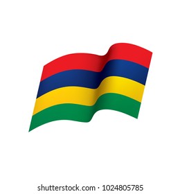 Mauritius flag, vector illustration on a white background