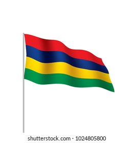 Mauritius flag, vector illustration on a white background