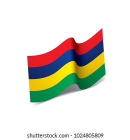 Mauritius flag, vector illustration on a white background