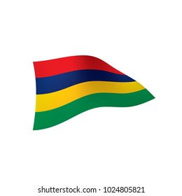 Mauritius flag, vector illustration on a white background