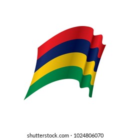 Mauritius flag, vector illustration on a white background