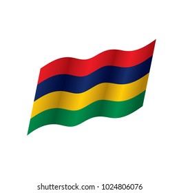 Mauritius flag, vector illustration on a white background