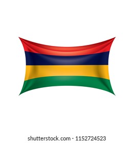 Mauritius flag, vector illustration on a white background