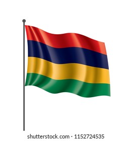 Mauritius flag, vector illustration on a white background