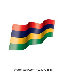 Mauritius flag, vector illustration on a white background
