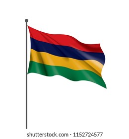 Mauritius flag, vector illustration on a white background