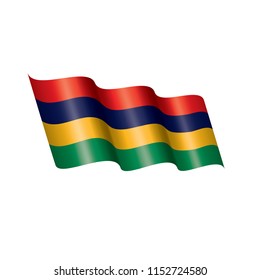 Mauritius flag, vector illustration on a white background