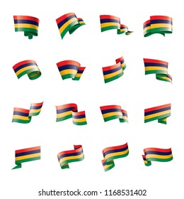 Mauritius flag, vector illustration on a white background