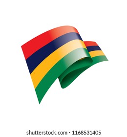 Mauritius flag, vector illustration on a white background