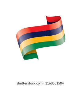 Mauritius flag, vector illustration on a white background