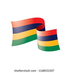 Mauritius flag, vector illustration on a white background