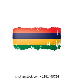 Mauritius flag, vector illustration on a white background.