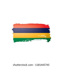 Mauritius flag, vector illustration on a white background.