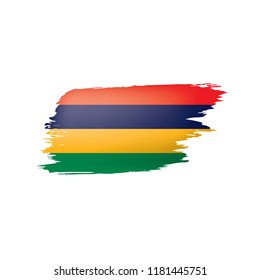 Mauritius flag, vector illustration on a white background.