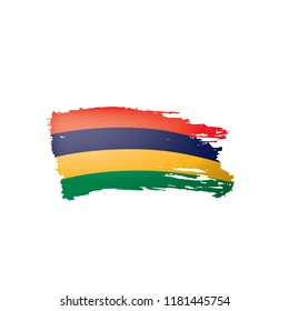 Mauritius flag, vector illustration on a white background.