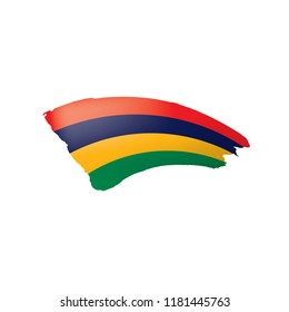 Mauritius flag, vector illustration on a white background.