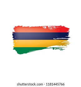 Mauritius flag, vector illustration on a white background.