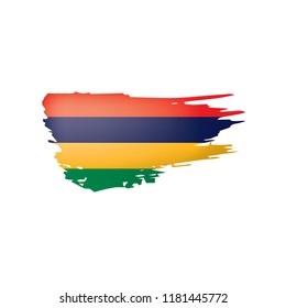 Mauritius flag, vector illustration on a white background.