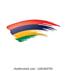 Mauritius flag, vector illustration on a white background.