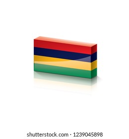 Mauritius flag, vector illustration on a white background