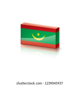 Mauritius flag, vector illustration on a white background