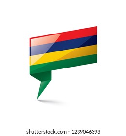 Mauritius flag, vector illustration on a white background