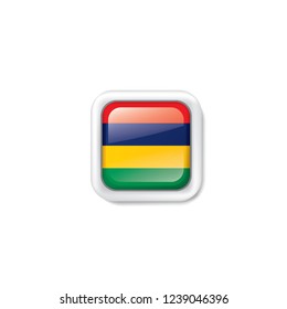 Mauritius flag, vector illustration on a white background