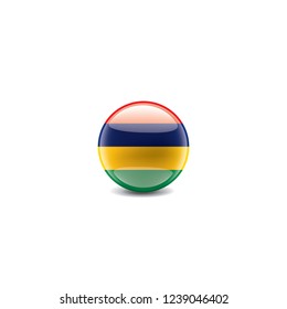 Mauritius flag, vector illustration on a white background
