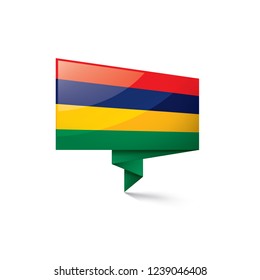 Mauritius flag, vector illustration on a white background